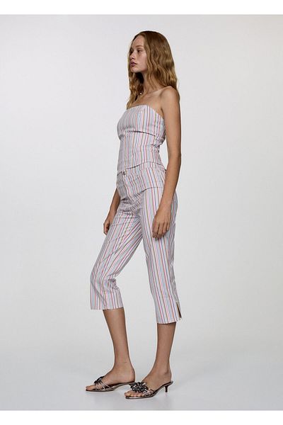 MANGO Woman Women's Pastel Pink Trousers 67039605