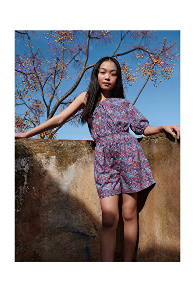 MANGO Kids Asymetrická kombinéza s paisleyovým potiskem