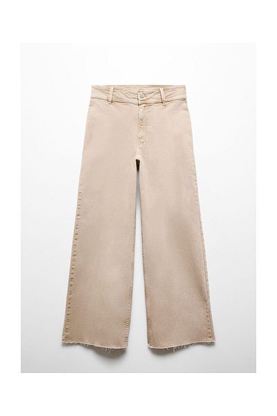 MANGO Woman Catherin High-Rise-Culotte-Jeans