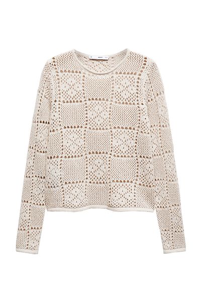 MANGO Woman Häkelpullover mit durchbrochenen Details