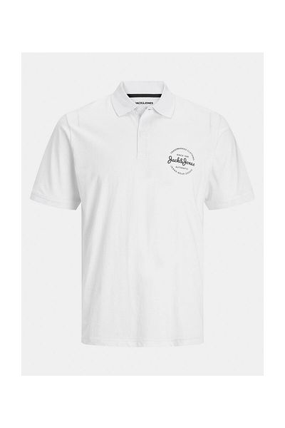 Jack & Jones Tricou polo alb pentru adulți