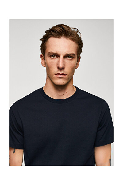 MANGO Man Базова бавовняна футболка зі стрейчем