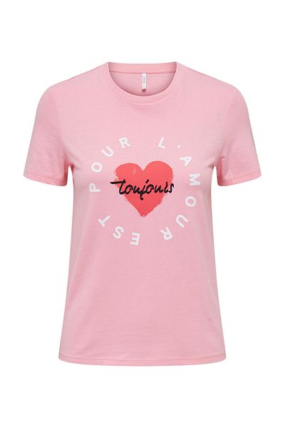 ONLY 15266625 -23Y Onlbenji Reg S/S Heart Top Box Jrs Dámské tričko