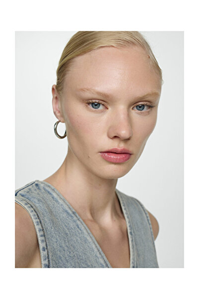 MANGO Woman Denim gilet with seams