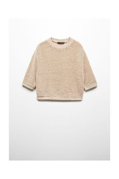 MANGO Woman Kurzarmpullover aus 100 % Baumwolle