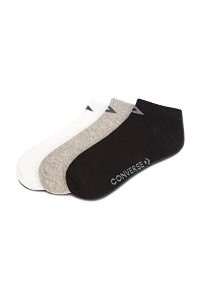 Converse Set of 3 pairs of unisex low socks White, Black, Gray Adults