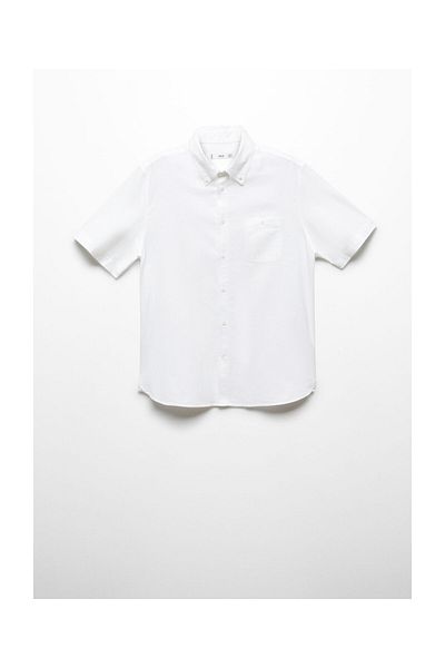 MANGO Man Kurzarm-Oxford-Hemd im Regular-Fit