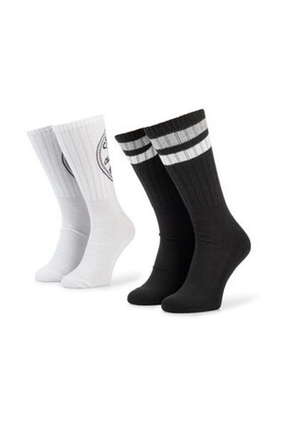 converse Set 2 perechi de sosete inalte unisex Alb, Negru, Gri Adulti