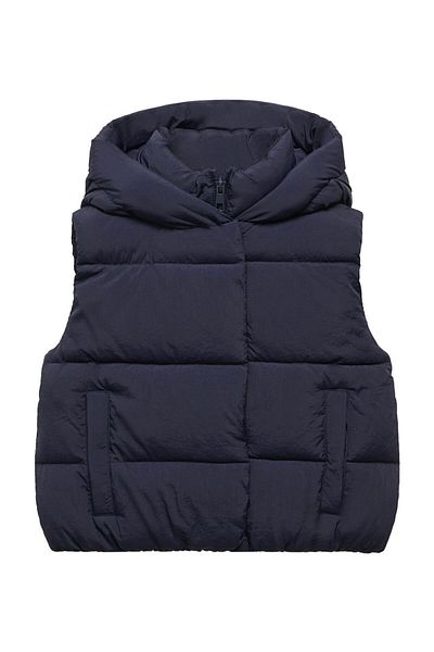 MANGO Kids Steppweste mit Kapuze