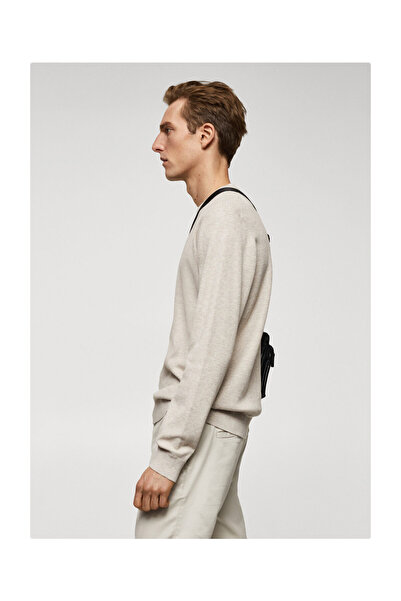 MANGO Man Sveter zo štruktúrovanej bavlny