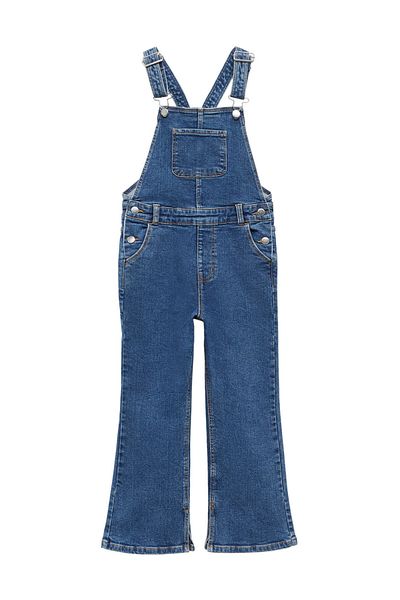 MANGO Kids Lange Jeans-Latzhose