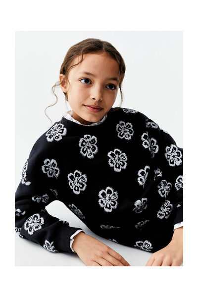 MANGO Kids Mikina s květinovým potiskem