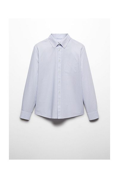 MANGO Man 100% бавовняна сорочка в смужку кодак