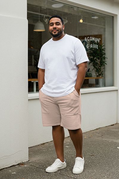 Trendyol Collection Mink Plus Size Letter Printed Shorts&Bermuda - Regular Fit Tmnss25Ap00006
