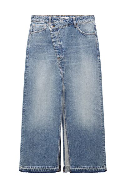 MANGO Woman Asymmetrical denim skirt