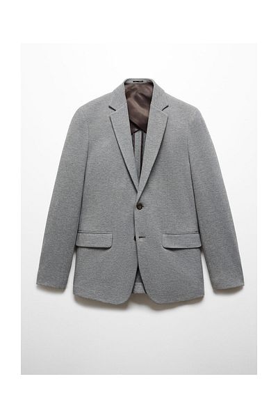 MANGO Man Structured slim fit cotton blazer