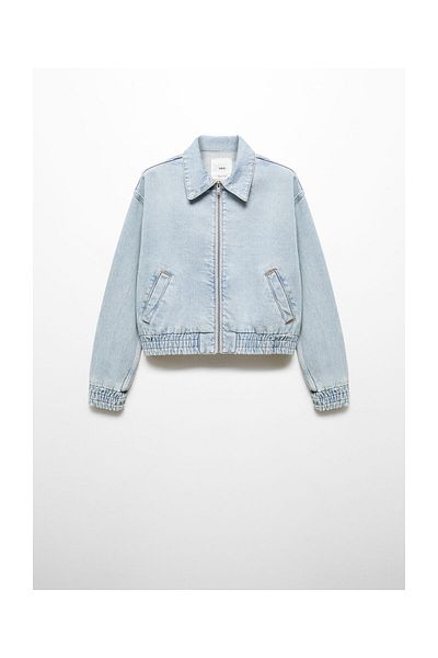 MANGO Woman Jachetă bomber din denim