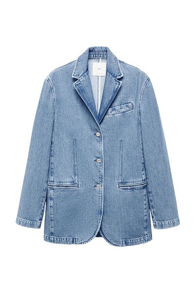 MANGO Woman Jacheta denim cu nasturi