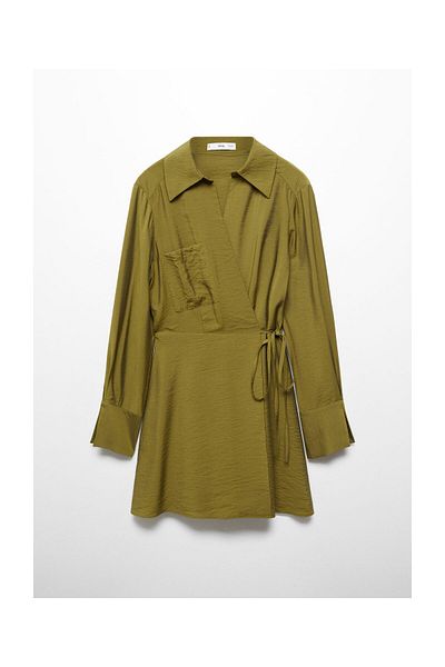 MANGO Woman Bow wrap dress
