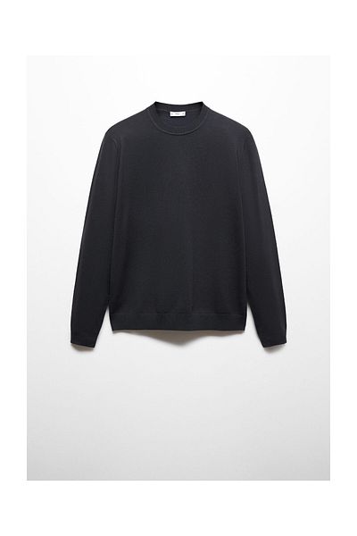 MANGO Man Round-neck cotton knitted sweater
