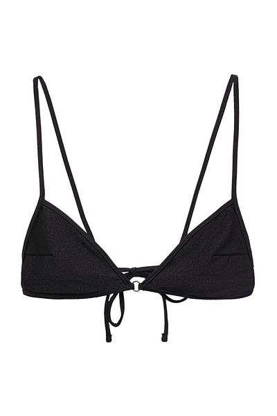 MANGO Woman Metallic-detail bikini top