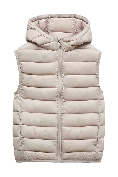 MANGO Kids Quilted gilet with hood