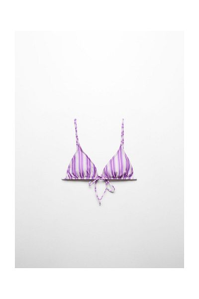 MANGO Woman Striped bikini top