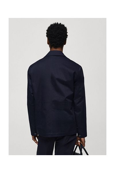 MANGO Man Chest-pocket cotton overshirt