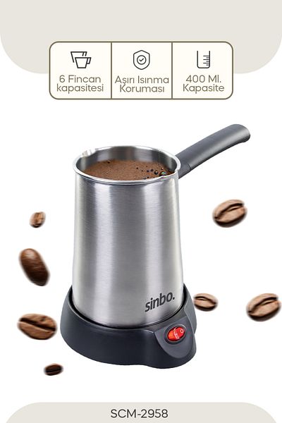 Sinbo Scm-2958 Inox Electric Coffee Pot