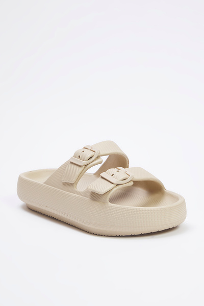 TRENDYOL SHOES Béžové pantofle