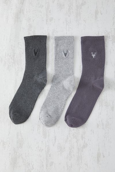 Trendyol Collection Unisex 3-Pack Grey-Smoked-Anthracite Cotton Stripe Long Length Socks - Tmnaw25Co00008
