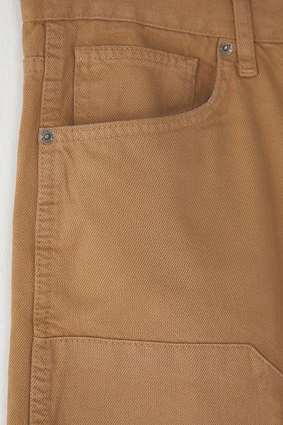 Trendyol Collection Camel Piece Stitching Wide Denim Shorts & Bermudas TMNSS25SR00038