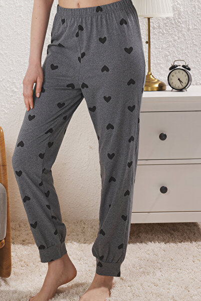 Trendyol Collection Anthracite 2 Pack Heart Knitted Pajamas Thmss25Pj00017