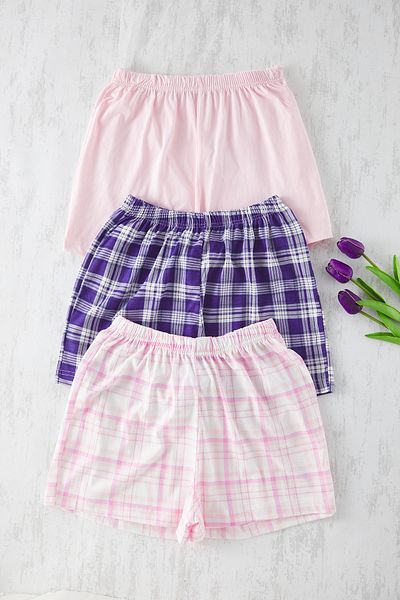 Trendyol Collection Pyjama-Unterteil aus 100 % Baumwolle, Eco Selini, mehrfarbig, 3 Stück pro Packung