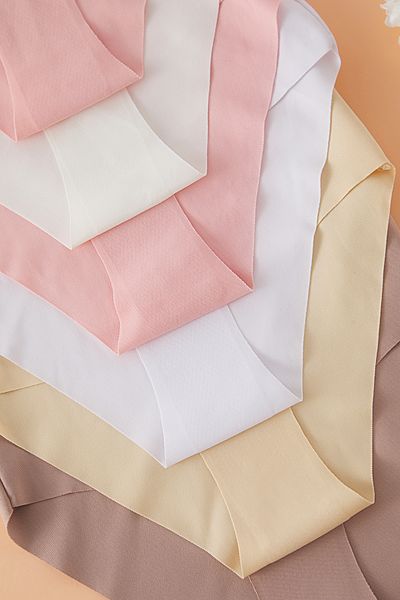 Trendyol Collection Tinuta roz taiata cu laser 6 buc. Chiloti clasici tricotati cu talie inalta fara cusaturi