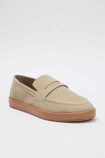 TRENDYOL SHOES Beige flache Herren-Loafer-Schuhe TAKSS25LA00018