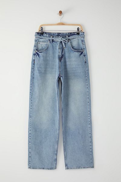 Trendyol Collection Blaue Baggy-Fit-Jeans für Herren, lockere Jeanshose TMNSS25JE00002