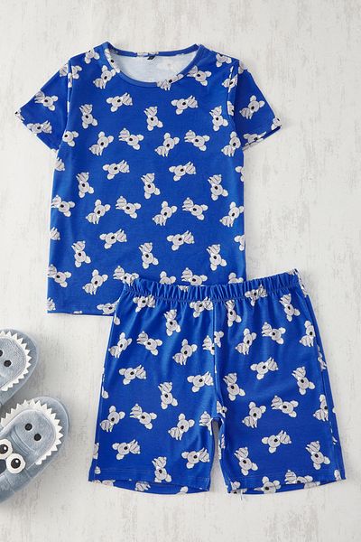 TRENDYOLKIDS Set pijama albastru pentru băiat TKDSS25PT00011