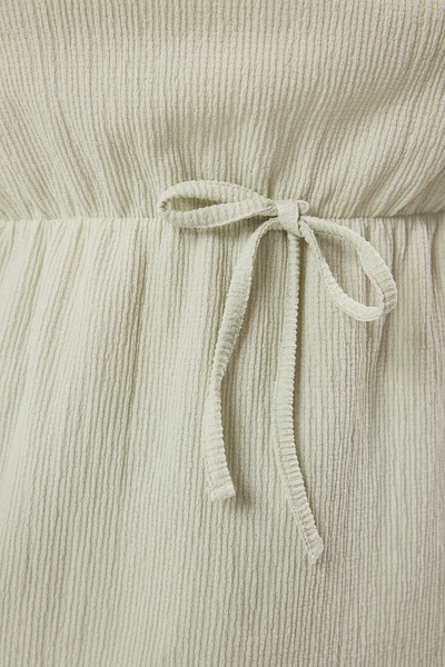 Trendyol Curve Mint Square Neck Balloon Sleeves Knitted Plus Size Blouse Tbbss25Af00105