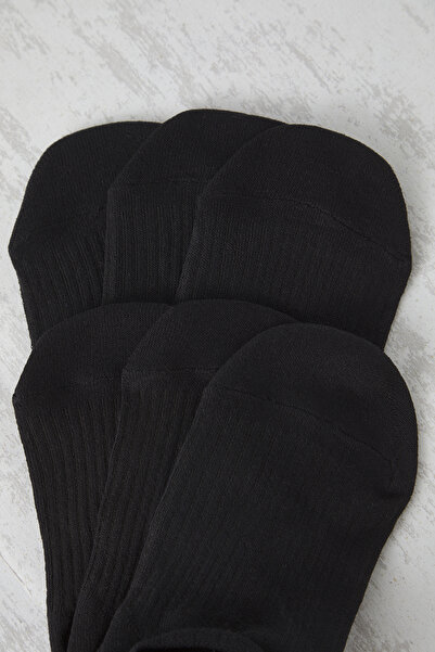 Trendyol Collection 6 csomag uniszex fekete pamut tornacipő zokni - TEDAW25CO00008