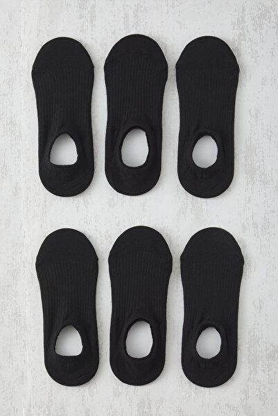 Trendyol Collection 6 csomag uniszex fekete pamut tornacipő zokni - TEDAW25CO00008