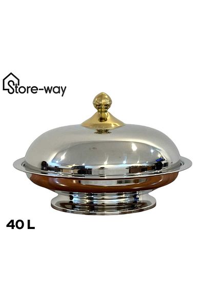 Storeway Luxury Stainless Steel Food Tray 40 L
