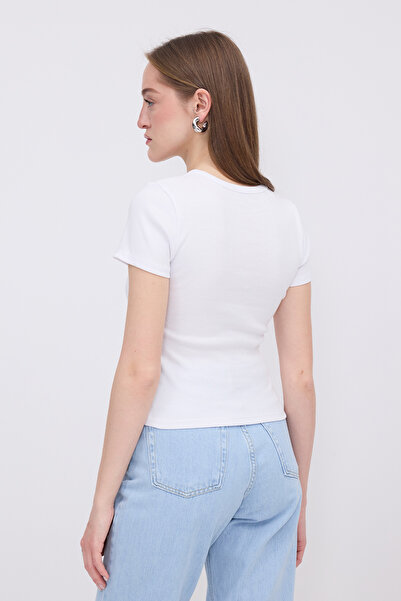 Addax Tricou basic cu guler rotund P13343-u6