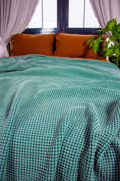 MYLASA HOME Huggy Premium Grinding Green Pique Cover Double 200 X 230 cm