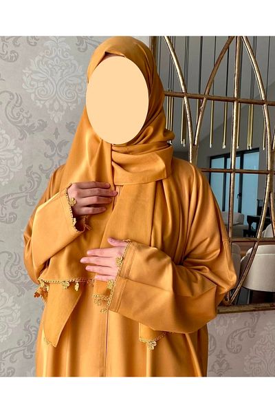 Nimet Abla Butik Hand Embroidered Prayer Robe Suit