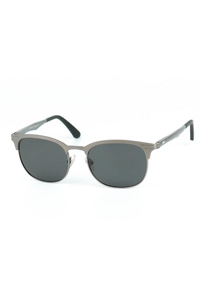 Di Caprio Men's Gray Polarized Protected Oval Model Sunglasses