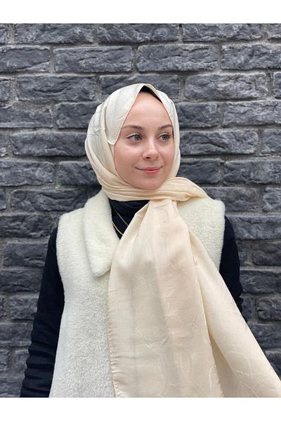 HAREM SCARF Εκρού Χαρέμι Σάλι - Μοντέλο Maria Σάλι