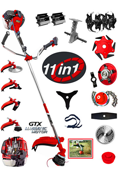 Eisenn German ET-900 11 in 1 PCS FUL Set Yan Tipi Benzinli Tırpan+Toprak Eşel...