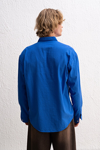 GIESTO ΠΟΥΚΑΜΙΣΟ OVERSIZED DRAPE ΕΛΑΦΡΥ ΛΙΝΟ