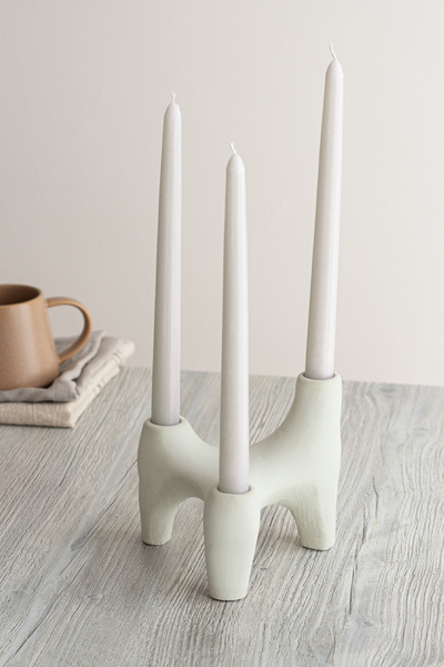 SANAT SEPET İŞLERİ Haki Iskandinav Tarzı 3 Ayaklı Beton Şamdan - 3'lü Şamdan ...